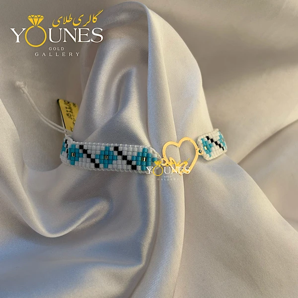 دستبند میوکی قلب پروانه ای طلا